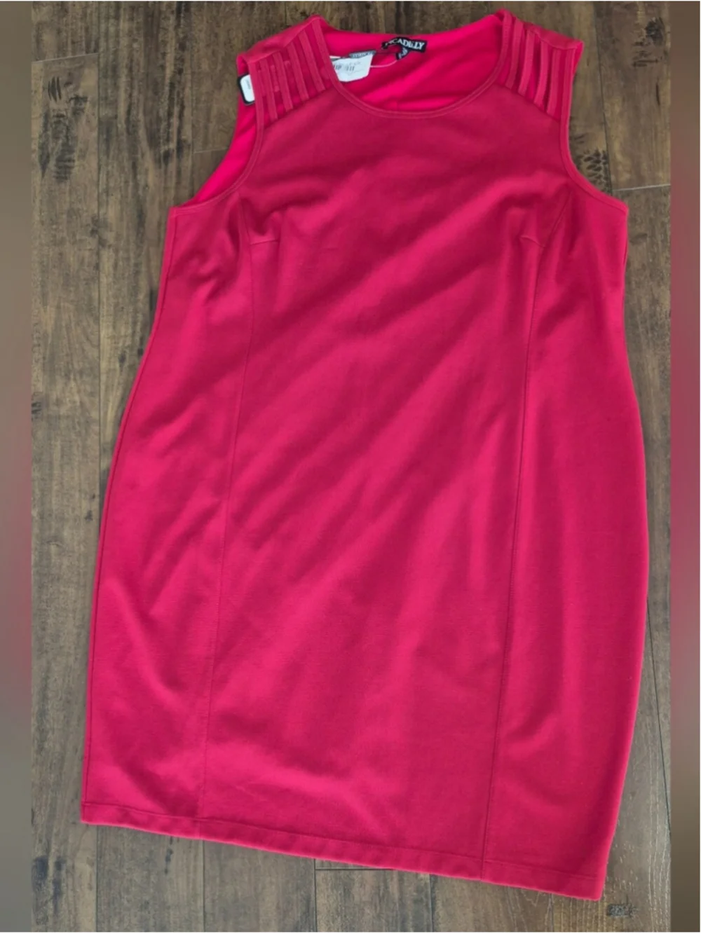 Picadilly Sleeveless Scarlet Red Shift Dress Plus Size XXL NWT - Picture 6 of 9